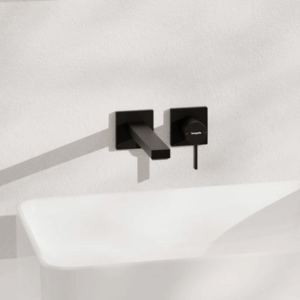 hansgrohe Tecturis E wastafelmengkraan met EcoSmart+, met altijd open afvoerplug, mat zwart