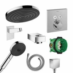 hansgrohe LivaFine douchesysteem, thermostaat met EcoSmart, chroom
